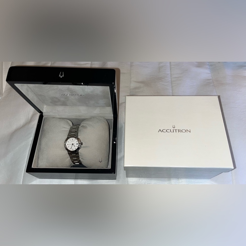 Bulova Accutron Women’s Stainless Steel Watch w/ 12 Diamonds - NEW IN BOX
